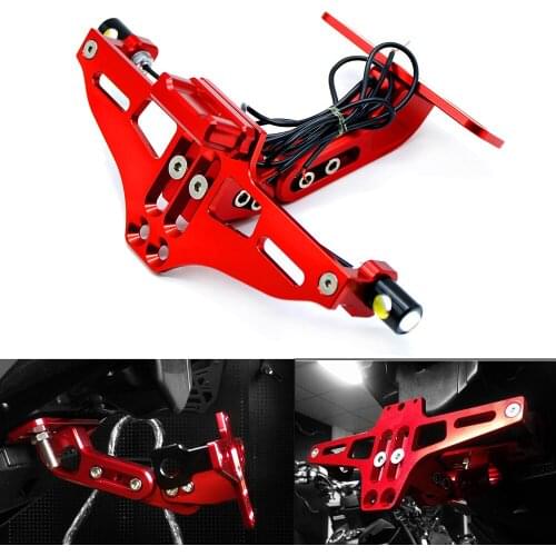 For HONDA VFR750 VFR800 VFR 800 F VFR800F 2018 Motorcycle License Plate Frame Bracket Mount Tag Holder LED light
