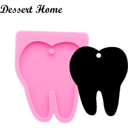 DY0159 UV Resin Silicone tooth Mold Epoxy Resin Molds For DIY Keychain Jewelry Making Tools Shining resin moldes