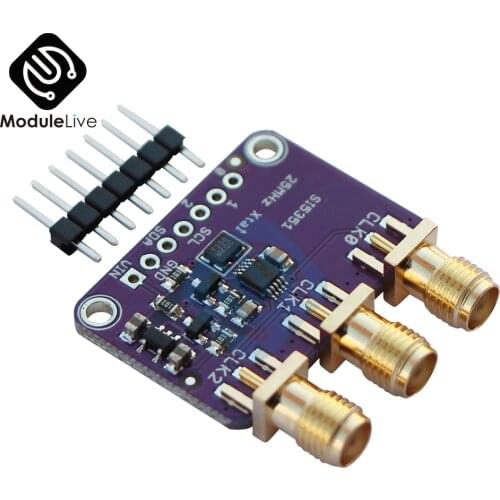 DC 3V-5V CJMCU-5351 Si5351A Si5351 I2C Clock Generator Breakout Board Module Signal Generator Clock 8KHz-160MHz For Arduino
