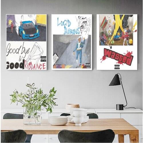 Juice Wrld Death Race for Love Hot Album Rap Hip Hop Music Star Art Canvas Painting Poster Wall Home Decor quadro cuadros