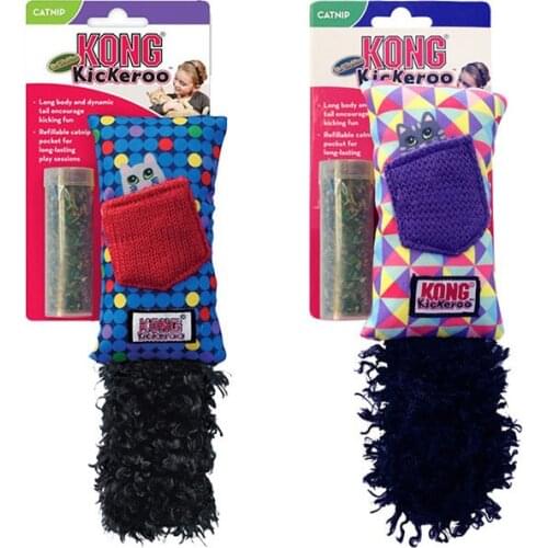 KONG-Kickeroo Refillable Catnip Toy for Cats-Assorted Colors CR8