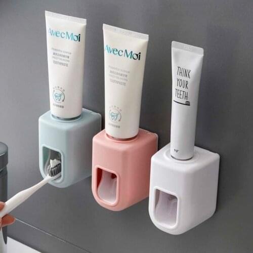 Quality Wall-Mounted Automatic Toothpaste Squeezer Dispenser for Toothbrush Squeezer Cleaning Household Bathroom Accessories Set