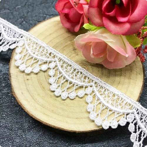15yards DIY Water Soluble Polyester Embroidery Lace Trim Ribbon Applique High Quality Sewing Home Wedding Dress Accessories