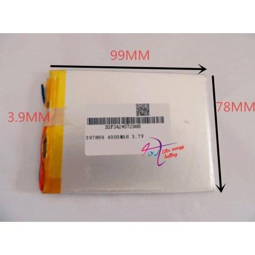 Best battery brand Free shipping 3.7 V 4000 mah 7 inch G2 tablet MID quality products lithium-ion polymer battery 39789