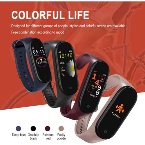 M4 Smart Band Wristband Fitness Tracker Watch Sport Bracelet Heart Rate Monitor Smartband Health Wristband