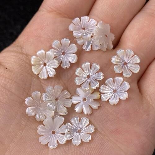 Natural Shell Flower White Making Bracelets And Earrings For DIY Package Sale 10mm\12mm