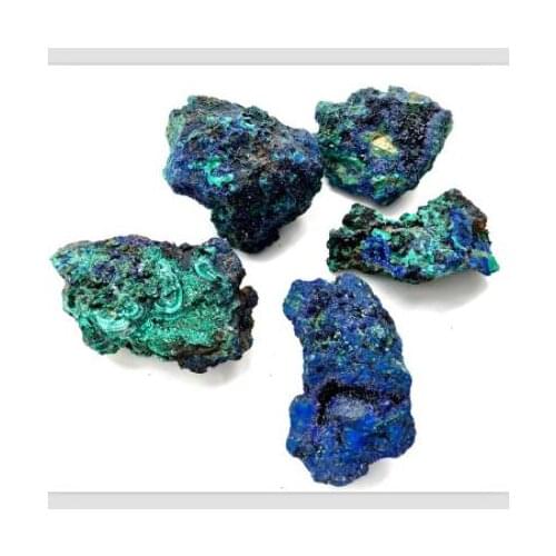 Natural Blue Azurite Mineral Specimens Ore Stone Malachite Crystal Rough Stone