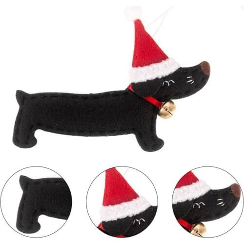 Christmas Decoration Christmas Tree Dachshund Shape Hanging Decoration Ornament Window Pendant Pendant Navidad 2020 Home Decor