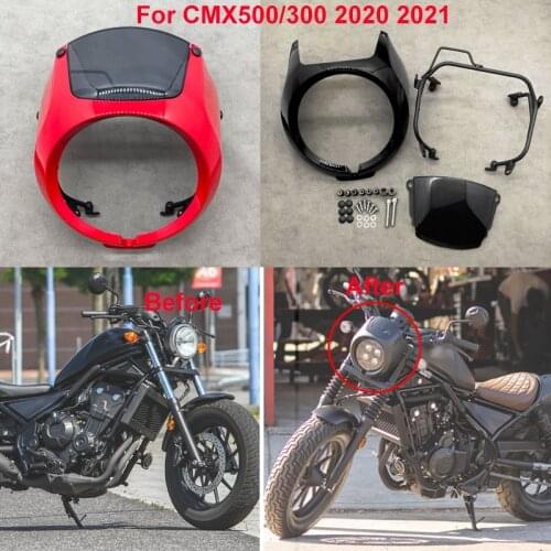 Headlight Fairing Windshield For Honda CMX500 Rebel CMX 500 300 Rebel500 2020-2021 Headlight Fairing Cowl Cover Mask Accessories