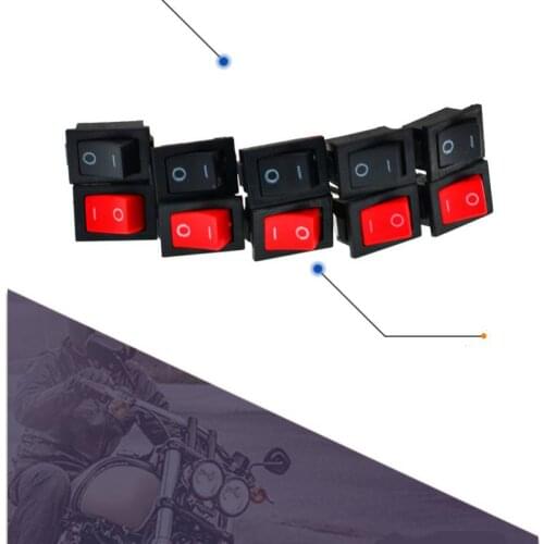 Motorcycle Double Flash Small Horn Switch Refit Switch Electric Vehicle Boat Type Small Switch Car Circuit Wire Horn