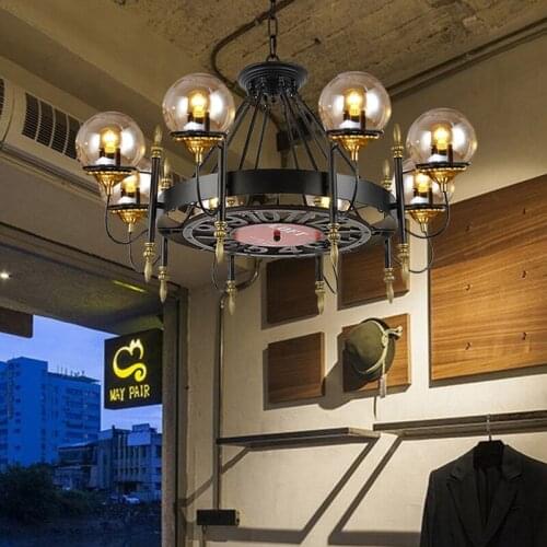 SGROW Industrial Retro Nostalgic Magic Bean Pendant Lights for Living Room Dining Room Hanging Lampara Iron Lighting Fixtures