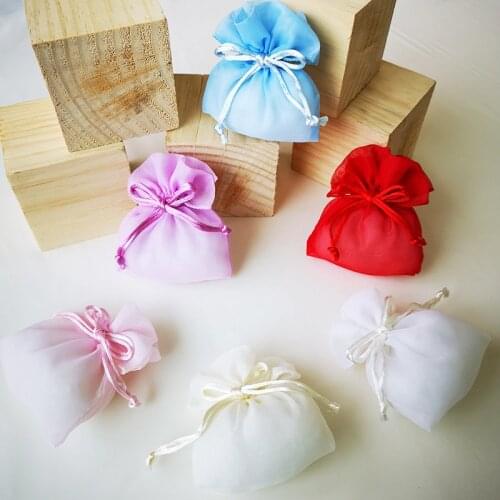 Wedding Gift Organza Bag Jewelry Packaging Rings Display Drawstring Pouches Dried Flower Sachet Decorations 14x11.5x9cm 5PCs
