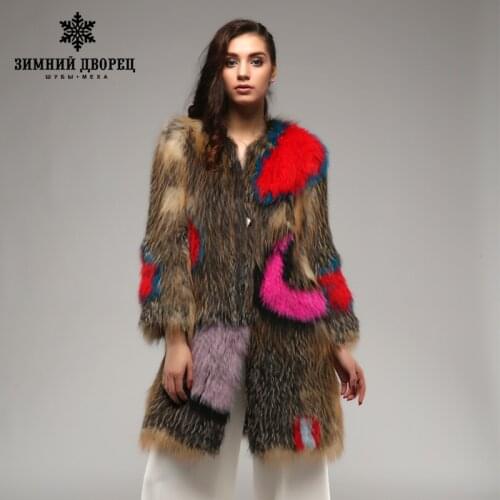 Winter palace Super star fox coat . multicolor Genuine Leather Knitted fur fox coat,Fashion Slim Fur Winter fox coat women
