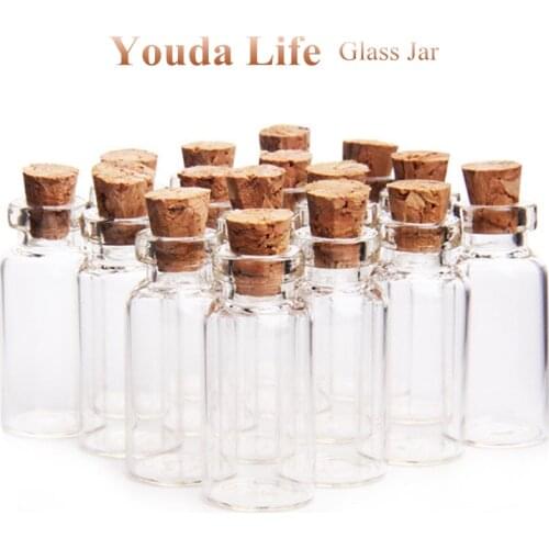 1.5ml/10ml DIY Wish Bottles Tiny Small Empty Clear Cork Glass Bottles Vials For Holiday Wedding home Decoration Christmas Gifts