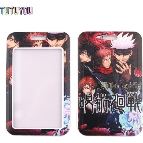 1pc PC2528 Cool Anime Lanyards Id Badge Holder Keychain ID Card Pass Gym Mobile Badge Holder Lanyard Key Holder