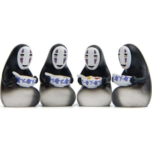 1Pcs Cute Studio Ghibli Spirited Away No Face Man Action Figure Anime Kaonashi Model Decor Doll Toys Kids Gift