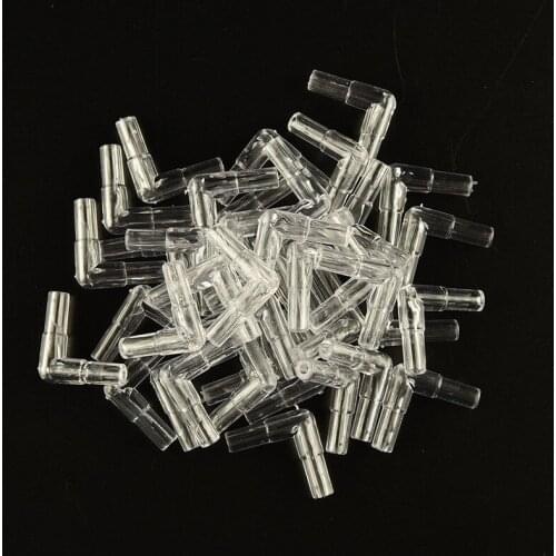 100 Pcs/lot 4mm L Shaped Air Line Tubing Joints Connectors Aquarium Fish Tank