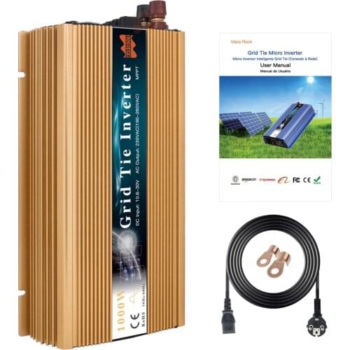 1000W Micro grid tie Solar Inverter, Pure Sine Wave, MPPT function for 18V(10.5V~28VDC), 90V-140V/180V~260VAC, 50Hz-60Hz