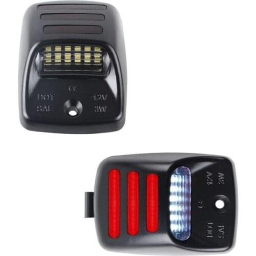 2Pcs 12V 3W White Red 18SMD LED Number License Plate Light For Toyota Tacoma 2005-2015 Tundra 2000-2013