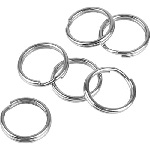 200pcs Stainless Steel 5 6 8 10 12 15mm key chains Open Jump Rings Double Loops Round Split Rings Connectors For Jewelry Making