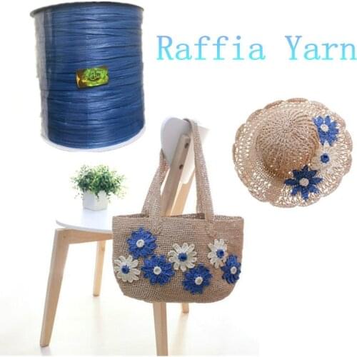 2018 Raffia Straw Yarn 250 m/roll Organic Straw Yarn For Hand Crochet Summer Hats Bags Diy Gifts Flowers Wrapping Material Sup