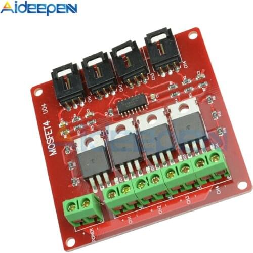 4 Channel Four Channel Way Route MOSFET Button IRF540 V4.0+ MOSFET Switch Module For Arduino DC Motor Drive Dimmer Relay Board