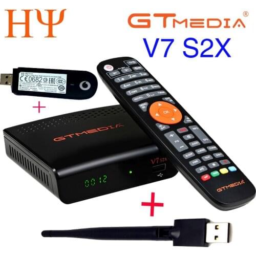 60pcs GTMEDIA V7 S2X Freesat V7s WIFI DVB-S2 HD Youtube PowerVU CCaam Newcamd GTMEDIA V7S freesat v7s satellite receiver
