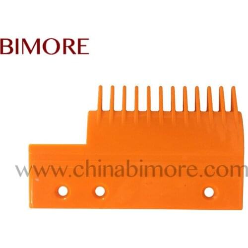 655B06DH05 S655B6, ABS Escalator Comb Plate,Length 155mm, Width 92mm, Hope Space 80/27mm, Left 12T Orange