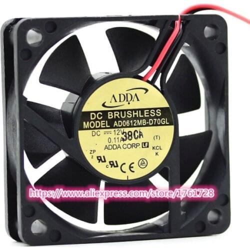 Brand new and original 60*60*15MM 6cm fan AD0612MB-D70GL DC12V 0.11A 2wires , in stock