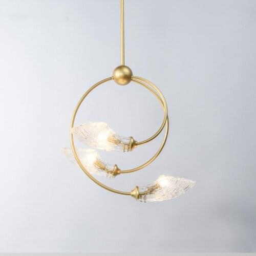 American restaurant bar counter crystal glass pendant lamp warm and romantic decoration lamp modern bedroom droplight LB031608