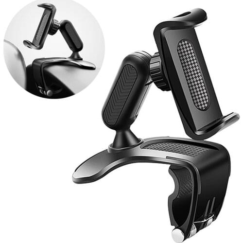 Car Dashboard Mobile Phone Holder Auto GPS Stand Clip Universal Cell Phone GPS Support Clip Bracket Rotatable Car Mount Stand