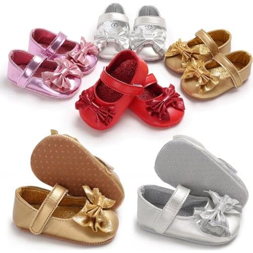 Infant Baby Girls Bow Knot Tassel Prewalker Shoes Fashion PU Girl Newborn Toddler Baby Girl Boy Soft Sole First Walker Shoes