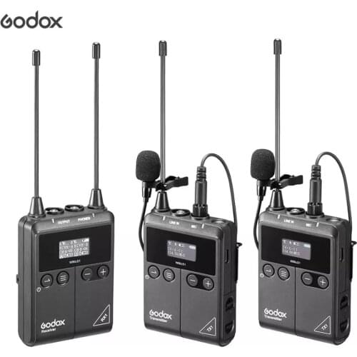 Godox WMicS1 kit1 UHF Wireless Microphone System with 1pc TX1 Portable Body-pack Transmitter + 1pc RX1 Portable Receiver