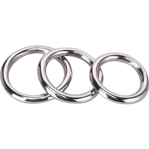 Stainless Steel Delay Ejaculation Cock Ring Metal Penis Ring Male Chastity Device Sex Toys for Men Adult Outdoor Products L1