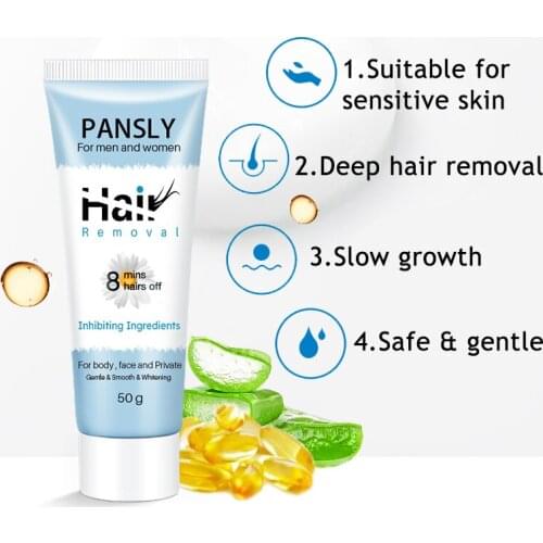 Painless Hair Removal Inhibitor Cream Bikini Intimate Face Legs Body Armpit Painless Skin Natural Plant Extract
