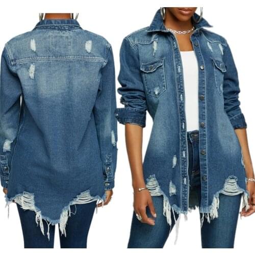 Spring Autumn Long Sleeve Jackets Woman Jackets for Women Winter European Style Woman Denim Coat