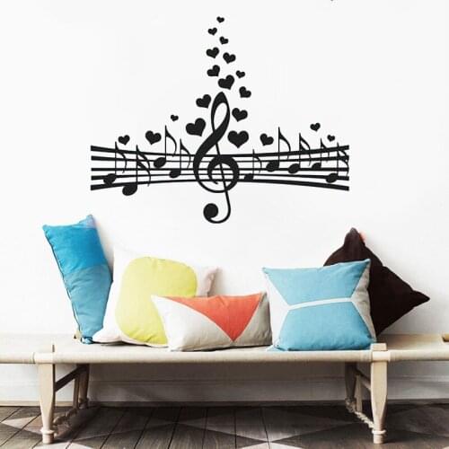 Love For Music Wall Decal by Colorful Walls Music Wall Mural Home Decals Vinyl Removable FB-51