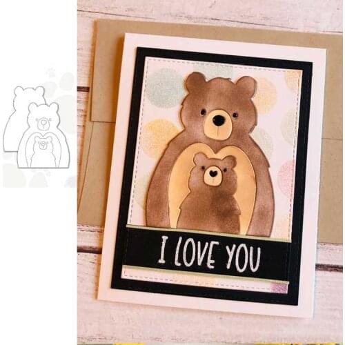 Cute Bear Metal Cutting Dies Scrapbook Diary Decoration Stencil Embossing Template DIY Greeting Card Handmade 2021 NEW