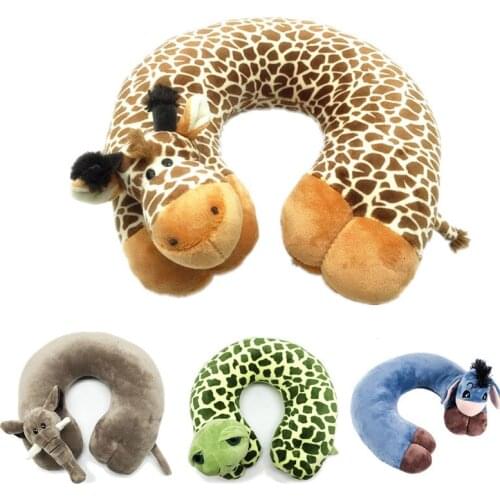 Fashion U Shape Neck Pillow Decorative Pillow Home Cushion Cartoon Animal Neck Pillow For Travelling Office Car Sleep