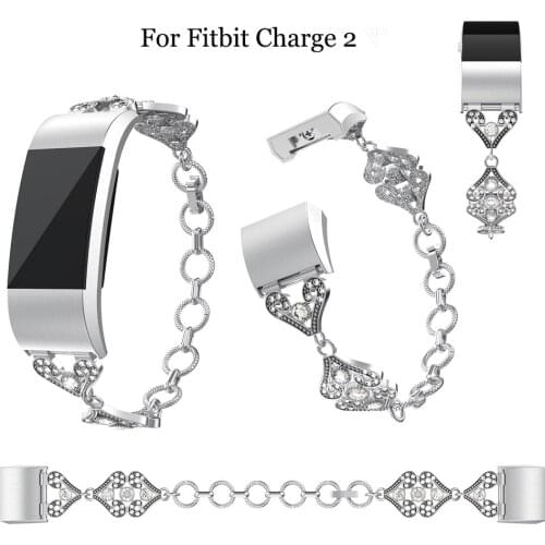 Fashion Metal retro elegant Womens Bracelet For Fitbit Charge 2 adjustable watchband strap for Fitbit Charge 2 wristband