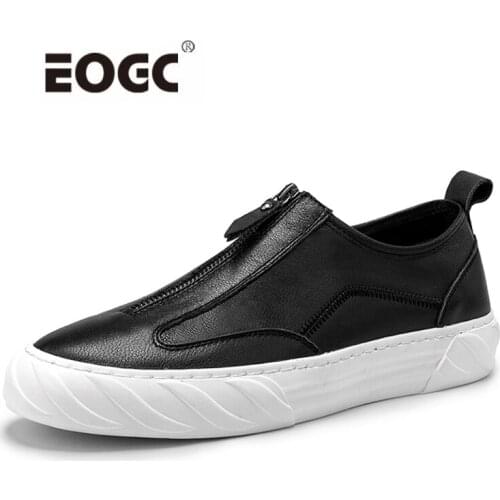 Handmade Casual Shoes Soft Loafers Moccasins High Quality Spring Genuine Leather Men Shoes Waterproof Flats Shoes Men