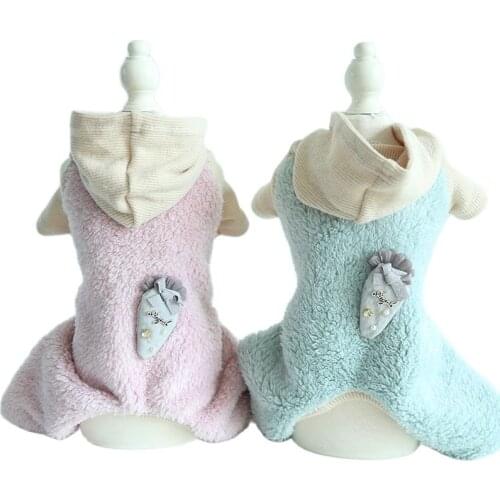 New Autumn Pajamas Four-legged Pet Clothes Jumpsuit for Dogs Carrot Hooded Velvet Cat Apparel