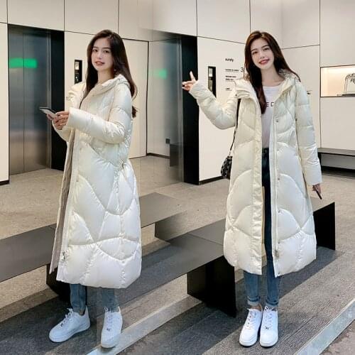 New Down Cotton Coat Women Loose Parkas Winter Jacket Warm Thick Winter Coat Women Long Sleeve Oversized Coat Padded Outerwear