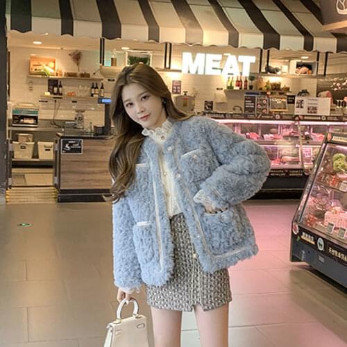 Women 2021 Autumn Winter Fashion Faux Fur Coat Female Casual Slim Long Sleeve Fake Fur Jacket Outerwear Casaco Feminino C375