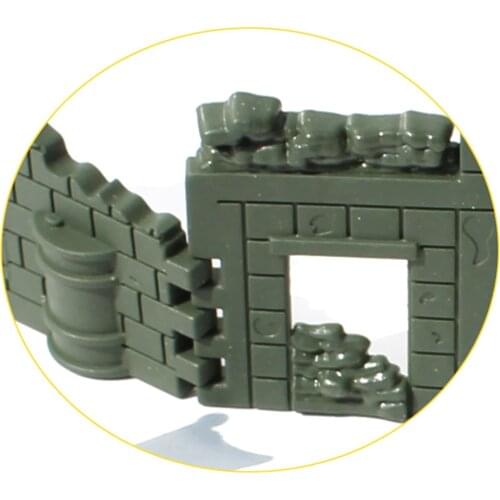 Plastic Military Base Set II Turret Sandbag Blindage Kids Toy