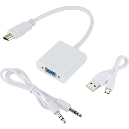 Manufacturers Supply HDMI-compatible TO VGA Adapter Cable Audio Power Supply HDMI-compatible To VGA Set-top Box To Display