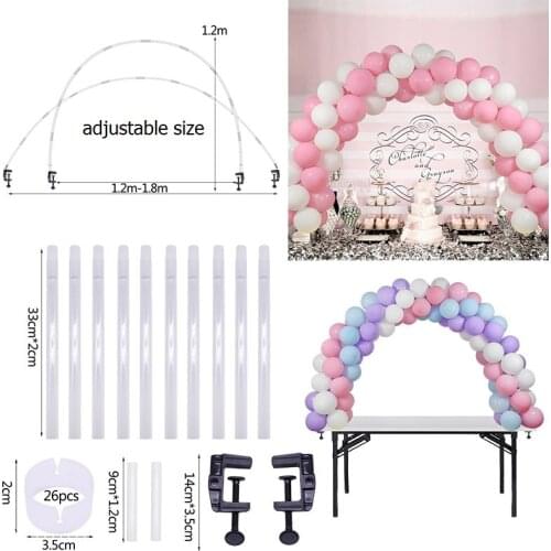 Adjustable Balloon Arch Kit Table Decor Latex Balloon Stand Arches Column for Kids Birthday Party Decoration Wedding Accessories