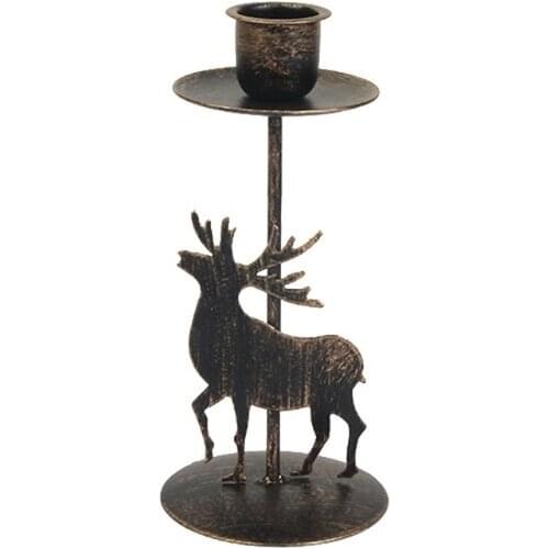 T3EC Star Elk Christmas Tree Christmas Candle Holders Tea Light Christmas Decorations