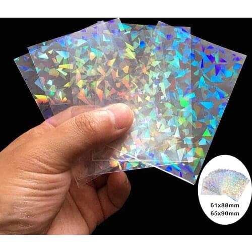100pcs Card Sleeves Holographic for Trading Cards Stardard Cards Football Card Sports Cards MTG Yugioh Gaming Cards
