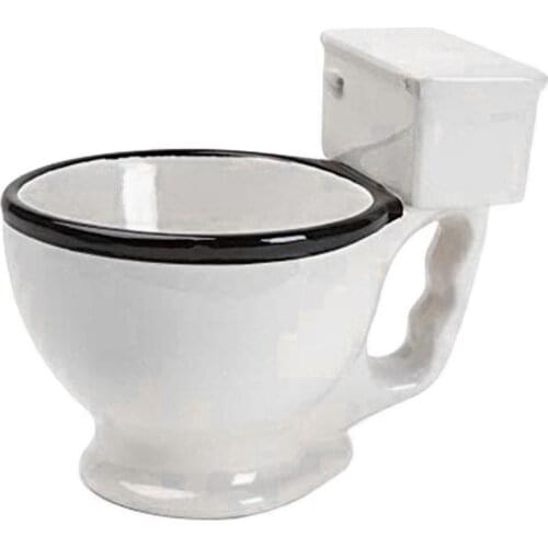 SHGO HOT-Novelty Toilet Ceramic Mug with Handle 300Ml Coffee Tea Milk Ice Cream Cup Funny for Gifts